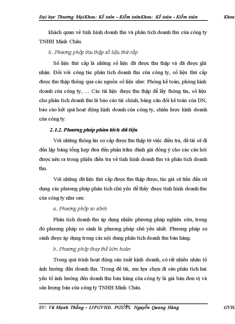 image for page Phân tích doanh thu tại công ty TNHH Minh Châu