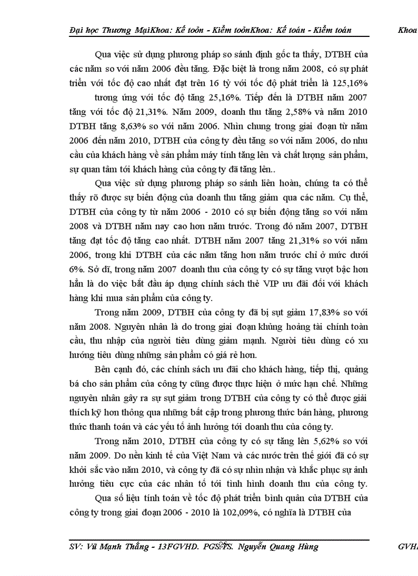 image for page Phân tích doanh thu tại công ty TNHH Minh Châu