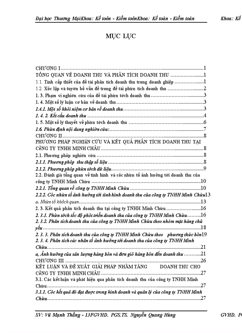 image for page Phân tích doanh thu tại công ty TNHH Minh Châu