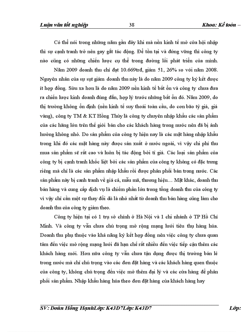 image for page Phân tích thống kê doanh thu tại công ty thương mại và kỹ thuật Hồng Thủy