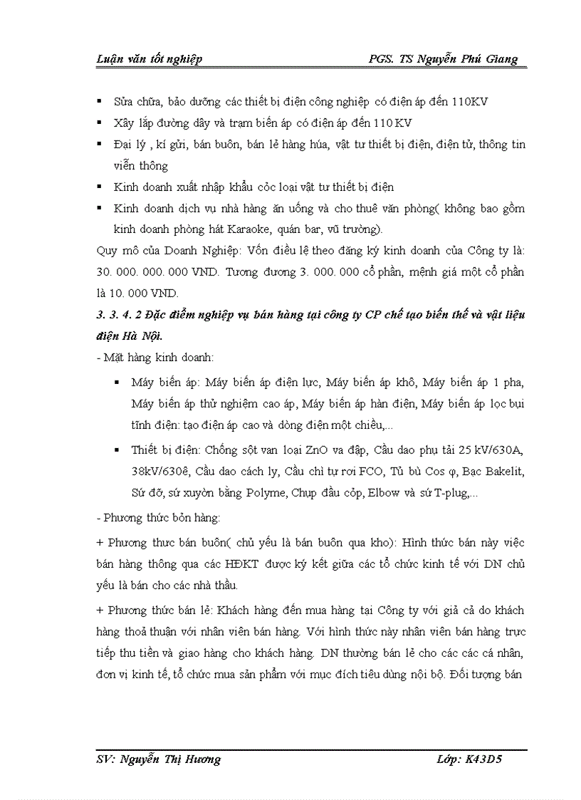 image for page Kế toán bán hàng vật tư thiết bị điện tại công ty Cổ phần chế tạo biến thế và vật liệu điện Hà Nội