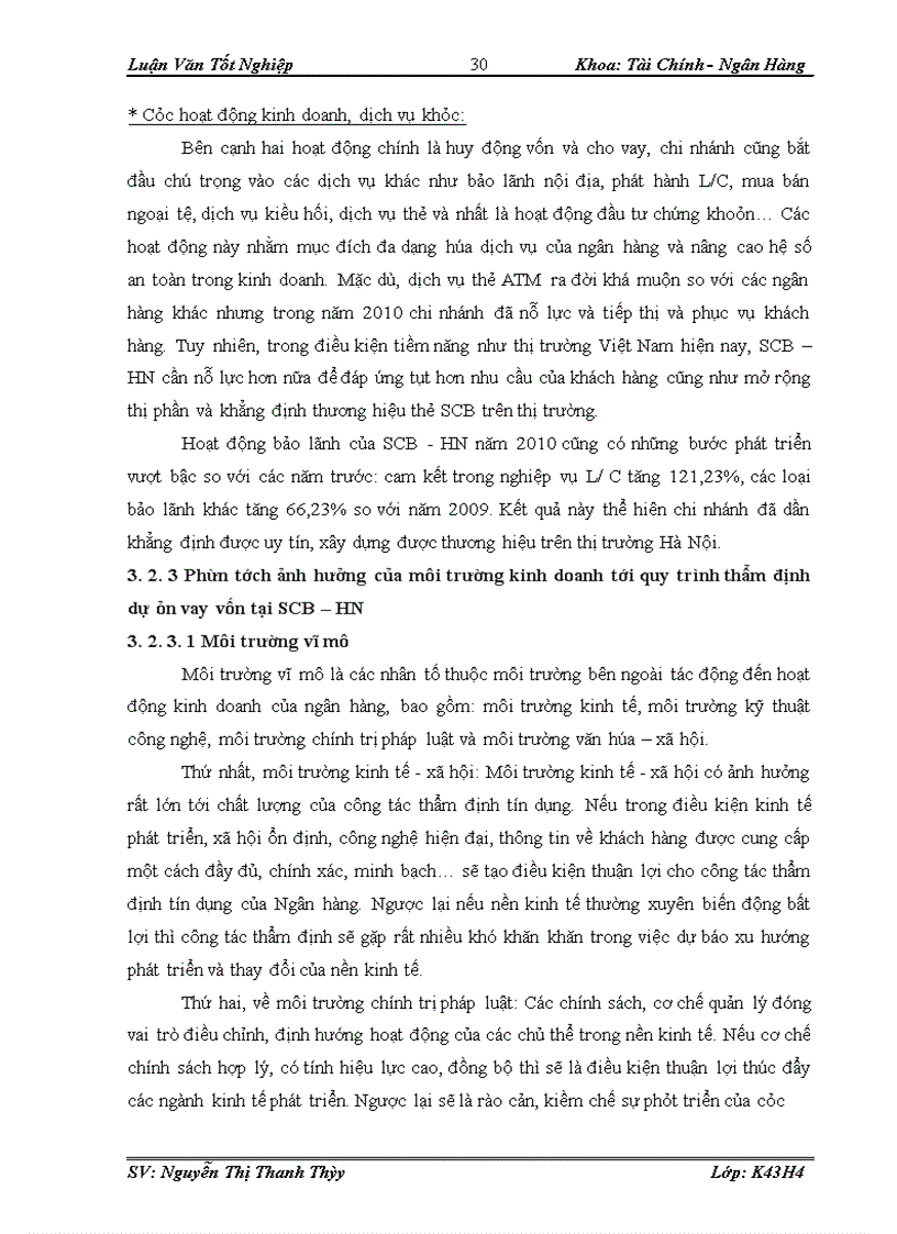 image for page Quy trình thẩm định dự án vay vốn tại Ngân hàng thương mại cổ phần SÀI GÒN - Chi nhánh Hà Nội