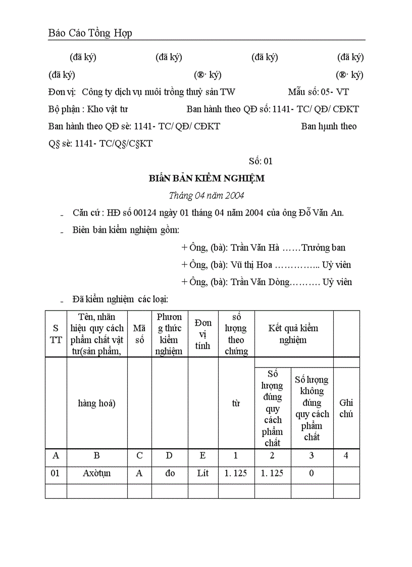 image for page Báo cáo thực tập tại Công ty dịch vụ nuôi trồng thuỷ sản trung ương .