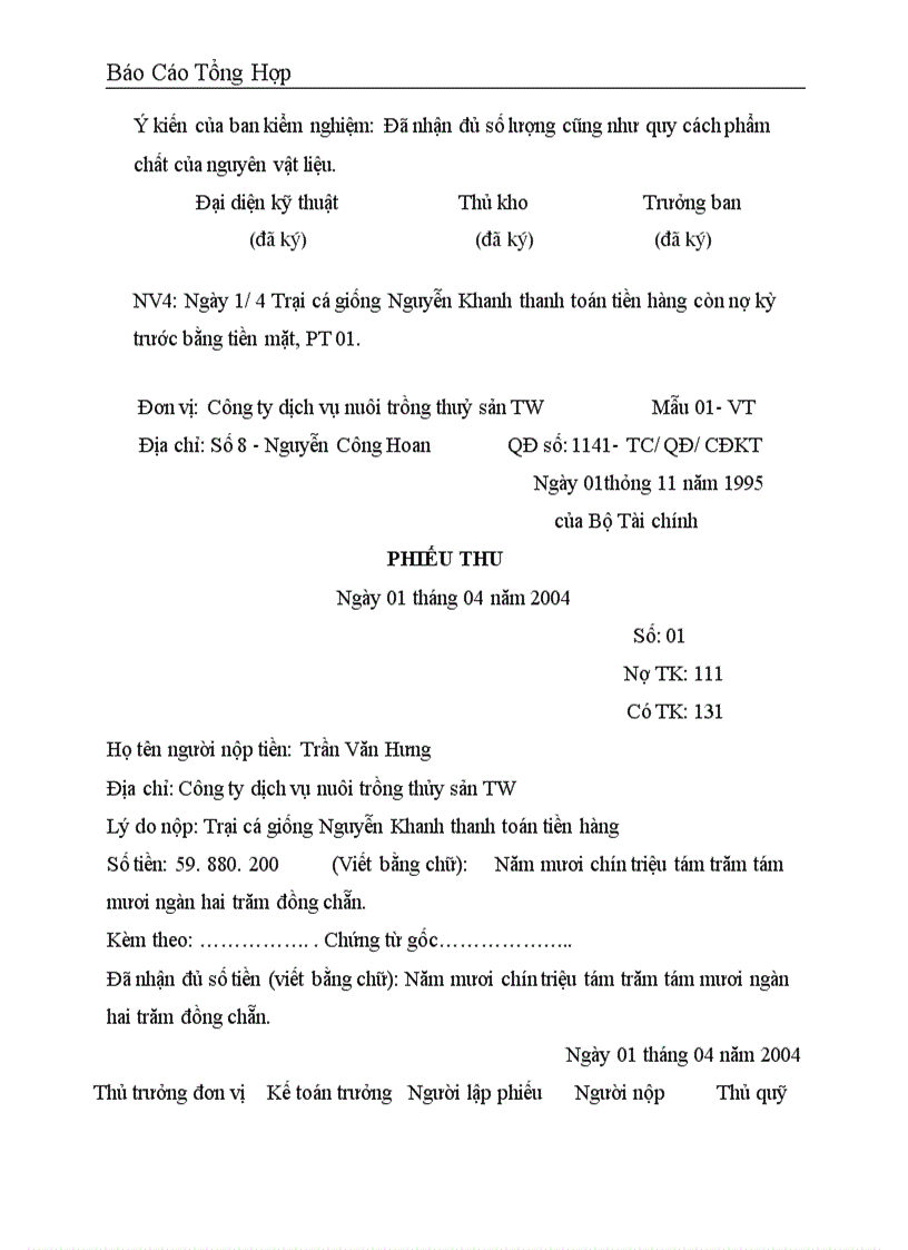 image for page Báo cáo thực tập tại Công ty dịch vụ nuôi trồng thuỷ sản trung ương .