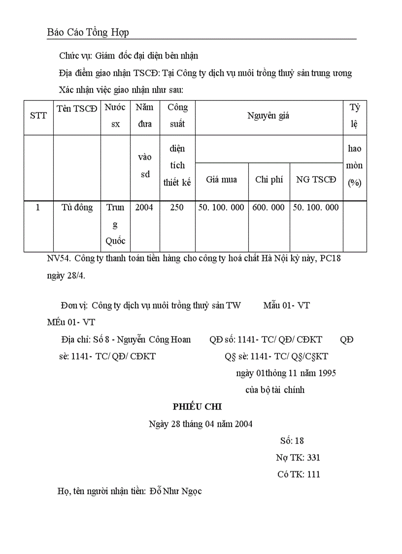 image for page Báo cáo thực tập tại Công ty dịch vụ nuôi trồng thuỷ sản trung ương .
