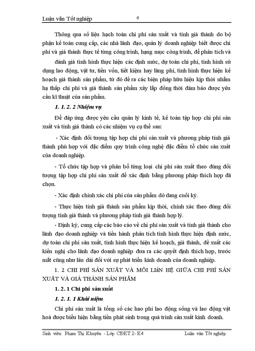 image for page Hoàn thiện công tác kế toán tập hợp chi phí sản xuất và tính giá thành sản phẩm xây lắp tại Xí nghiệp xây lắp H36-Công ty xây lắp hoá chất