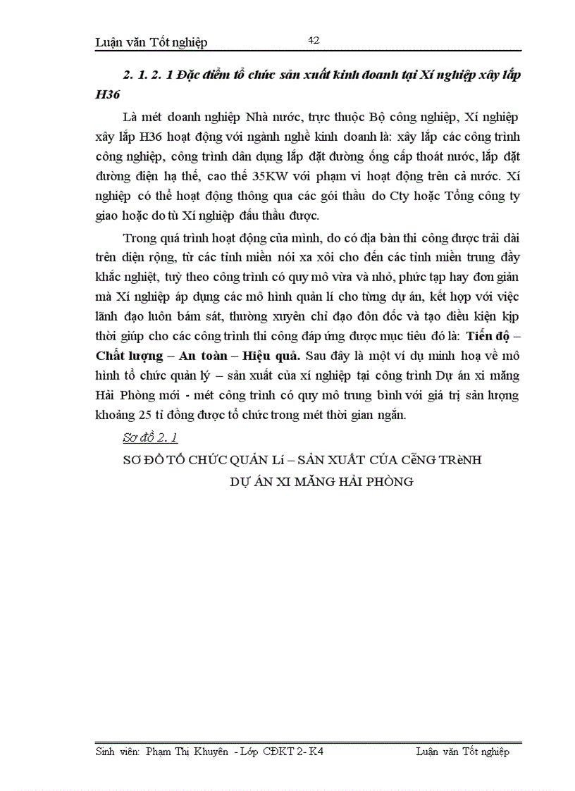 image for page Hoàn thiện công tác kế toán tập hợp chi phí sản xuất và tính giá thành sản phẩm xây lắp tại Xí nghiệp xây lắp H36-Công ty xây lắp hoá chất