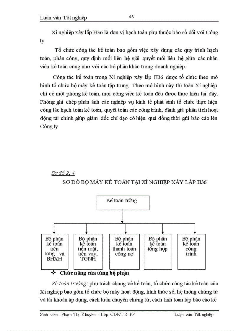 image for page Hoàn thiện công tác kế toán tập hợp chi phí sản xuất và tính giá thành sản phẩm xây lắp tại Xí nghiệp xây lắp H36-Công ty xây lắp hoá chất