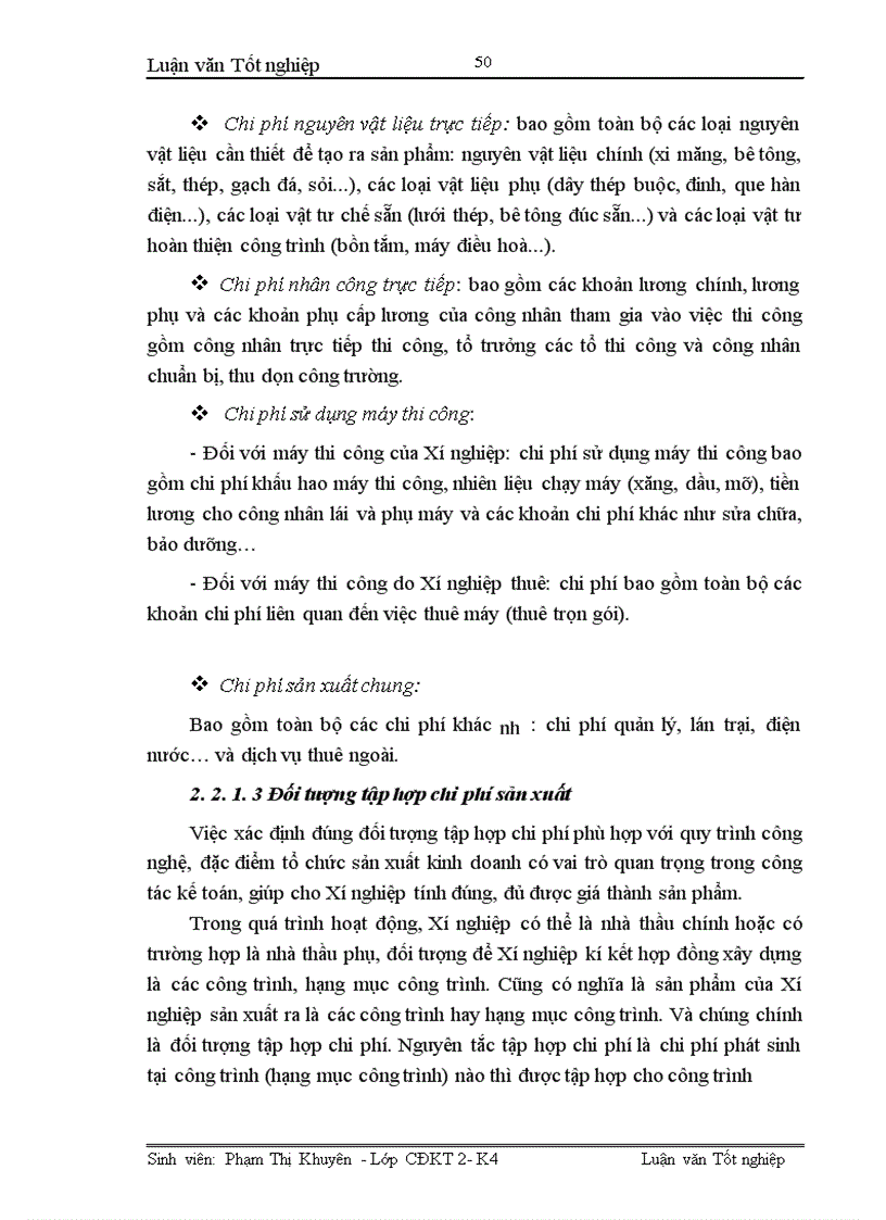 image for page Hoàn thiện công tác kế toán tập hợp chi phí sản xuất và tính giá thành sản phẩm xây lắp tại Xí nghiệp xây lắp H36-Công ty xây lắp hoá chất