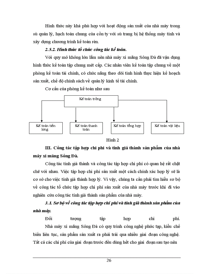 image for page Công tác kế toán tập hợp chi phí sản xuất và tình giá thành sản phẩm ở Nhà máy xi măng Sông Đà thuộc công ty xây lắp vật tư vận tải Sông Đà 12.