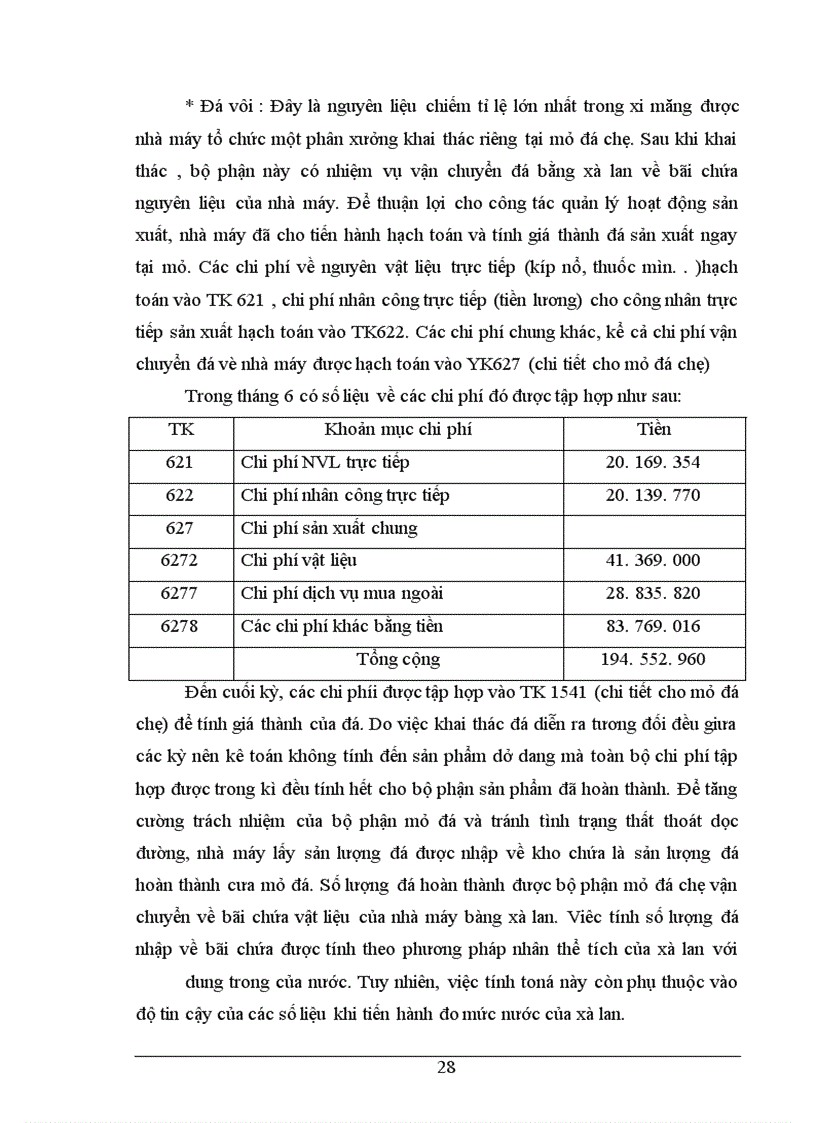 image for page Công tác kế toán tập hợp chi phí sản xuất và tình giá thành sản phẩm ở Nhà máy xi măng Sông Đà thuộc công ty xây lắp vật tư vận tải Sông Đà 12.