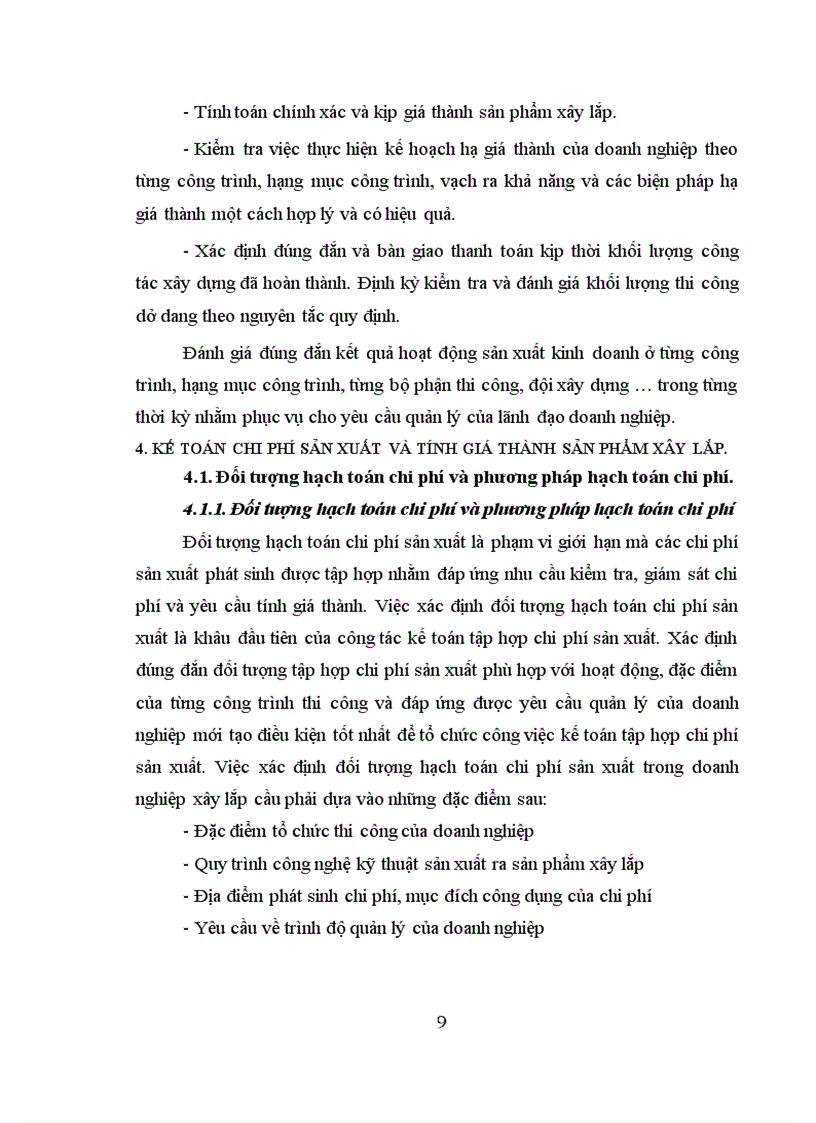 image for page Hạch toán chi phí sản xuất và tính toán giá thành sản phẩm xây lắp