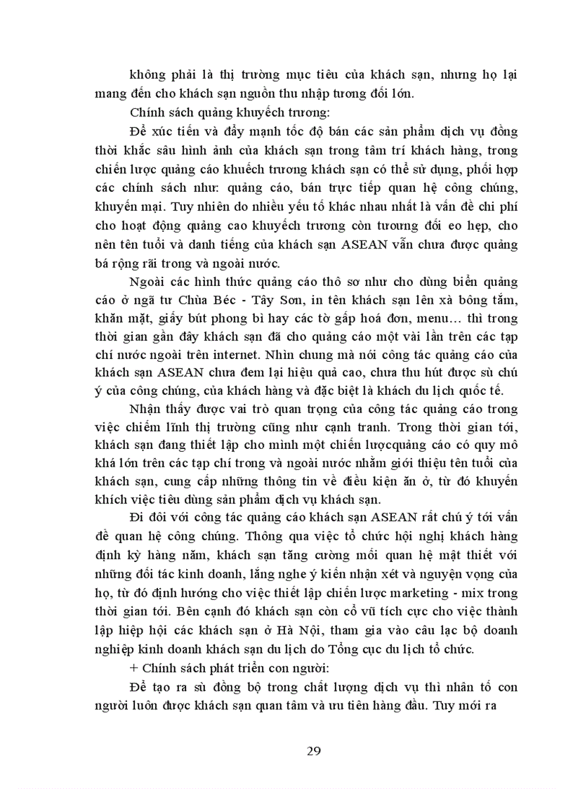 image for page Hệ thống Marketing - Mix trong lính vực kinh doanh khách sạn - du lịch