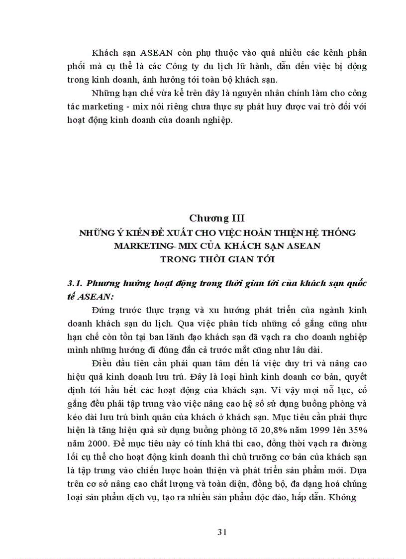 image for page Hệ thống Marketing - Mix trong lính vực kinh doanh khách sạn - du lịch