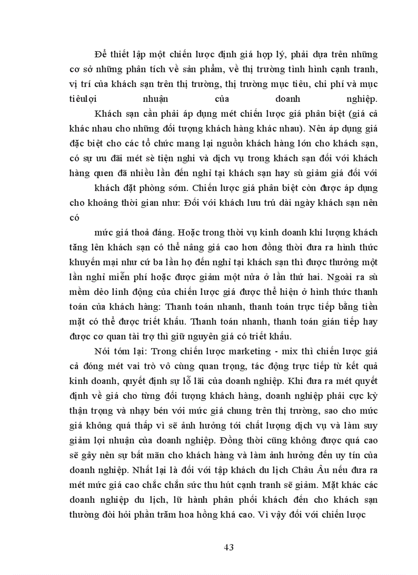 image for page Hệ thống Marketing - Mix trong lính vực kinh doanh khách sạn - du lịch