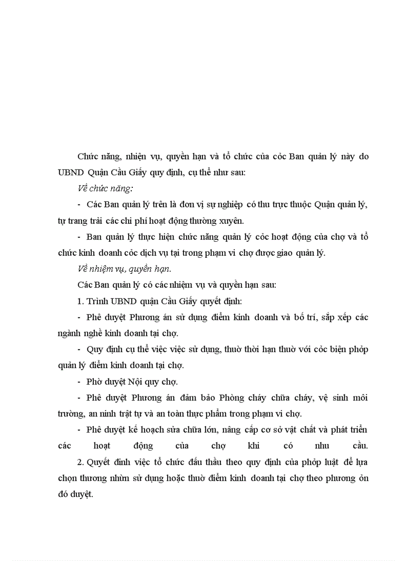 image for page Phương hướng và biện pháp chuyển đổi mô hình tổ chức quản lý chợ trên địa bàn quận Cầu Giấy trong giai đoạn hiện nay
