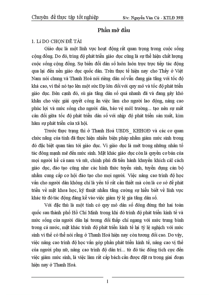 image for page Một số giải pháp nhằm nâng cao trình độ học vấn và giảm mức sinh ở Thanh Hoá