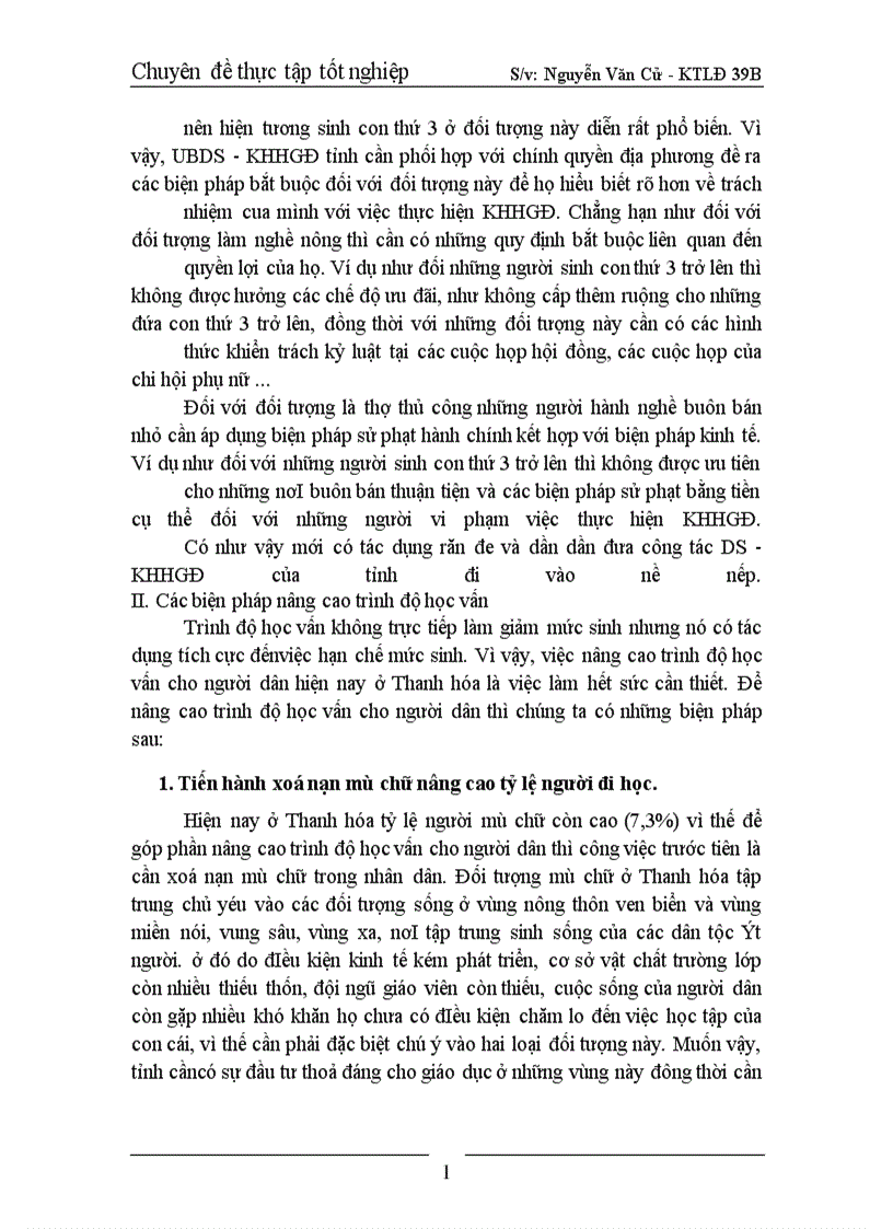 image for page Một số giải pháp nhằm nâng cao trình độ học vấn và giảm mức sinh ở Thanh Hoá
