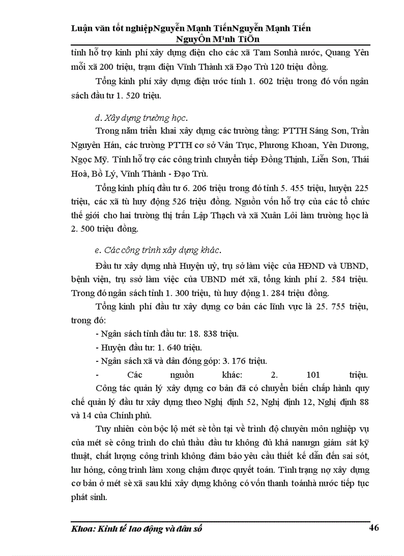 image for page Phân tích biến động dân số, lao động và việc làm ở huyện Lập Thạch trong giai đoạn hiện nay