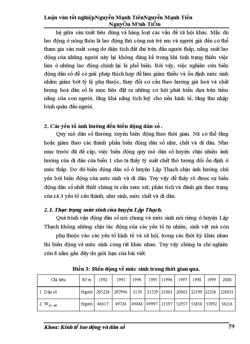 image for page Phân tích biến động dân số, lao động và việc làm ở huyện Lập Thạch trong giai đoạn hiện nay
