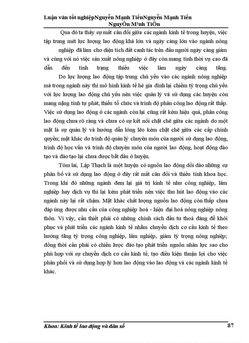 image for page Phân tích biến động dân số, lao động và việc làm ở huyện Lập Thạch trong giai đoạn hiện nay