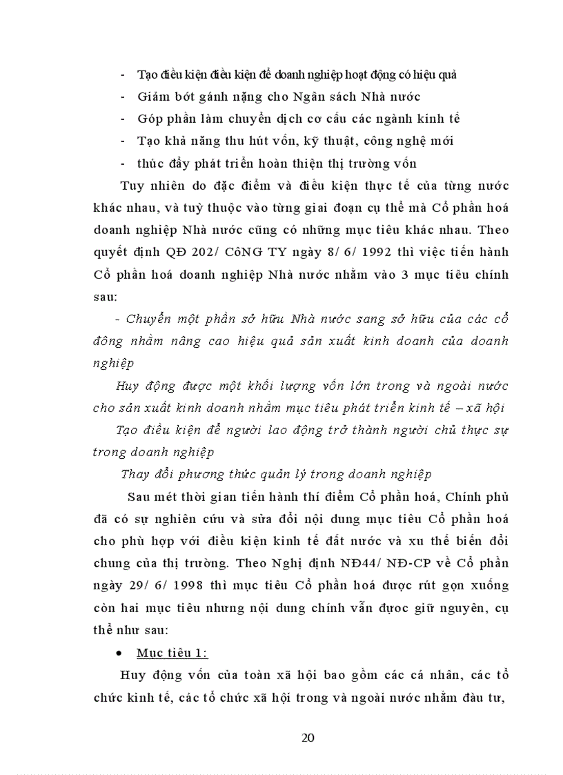 image for page Vấn đề Cổ phần hoá doanh nghiệp Nhà nước - thực trạng và giải pháp