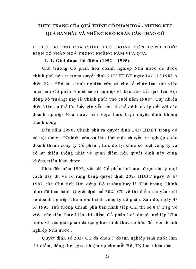 image for page Vấn đề Cổ phần hoá doanh nghiệp Nhà nước - thực trạng và giải pháp