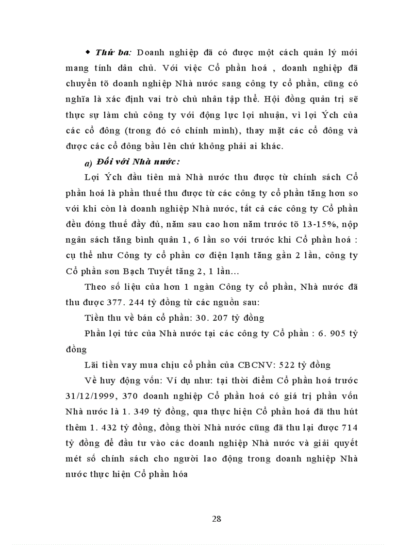 image for page Vấn đề Cổ phần hoá doanh nghiệp Nhà nước - thực trạng và giải pháp
