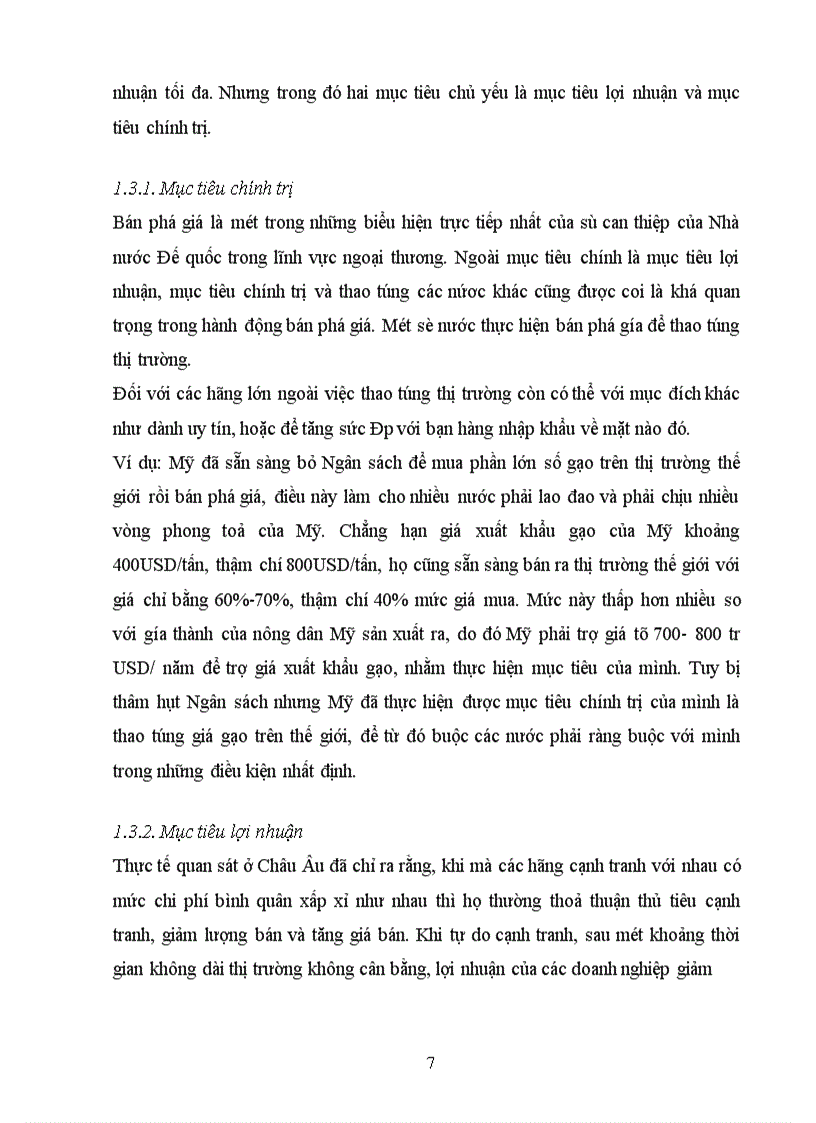 image for page Thực trạng bán phá giá hàng hoá ở Việt Nam