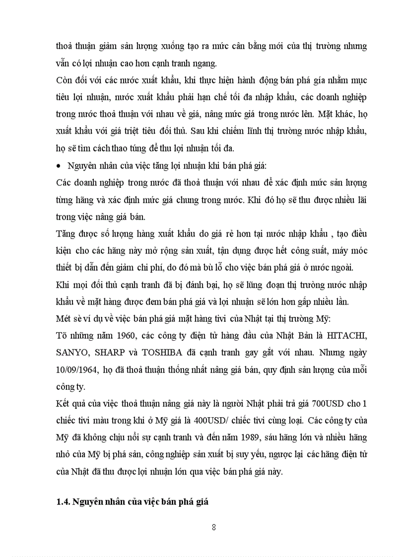 image for page Thực trạng bán phá giá hàng hoá ở Việt Nam