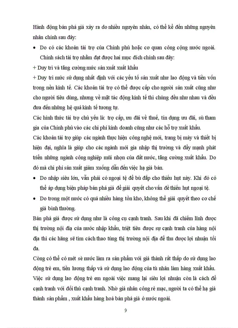 image for page Thực trạng bán phá giá hàng hoá ở Việt Nam