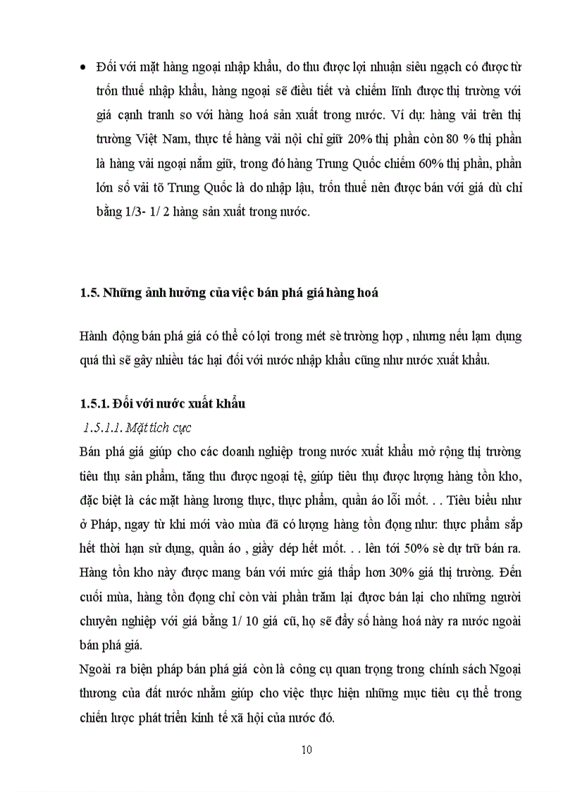 image for page Thực trạng bán phá giá hàng hoá ở Việt Nam