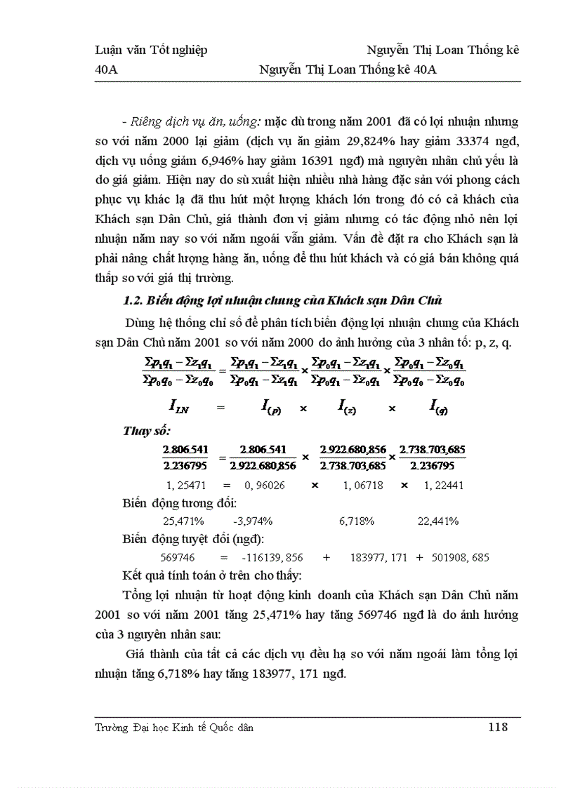 image for page Nghiên cứu thống kê hoạt động tài chính của Khách sạn Dân chủ