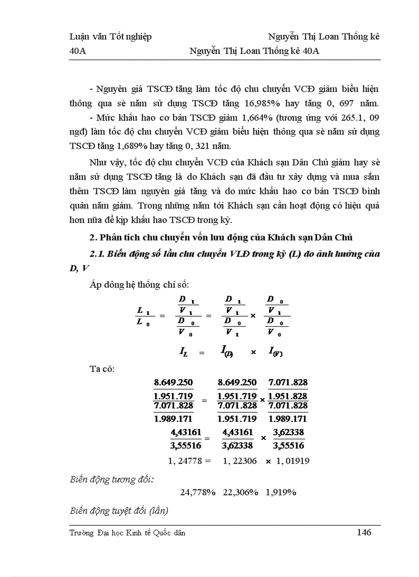 image for page Nghiên cứu thống kê hoạt động tài chính của Khách sạn Dân chủ