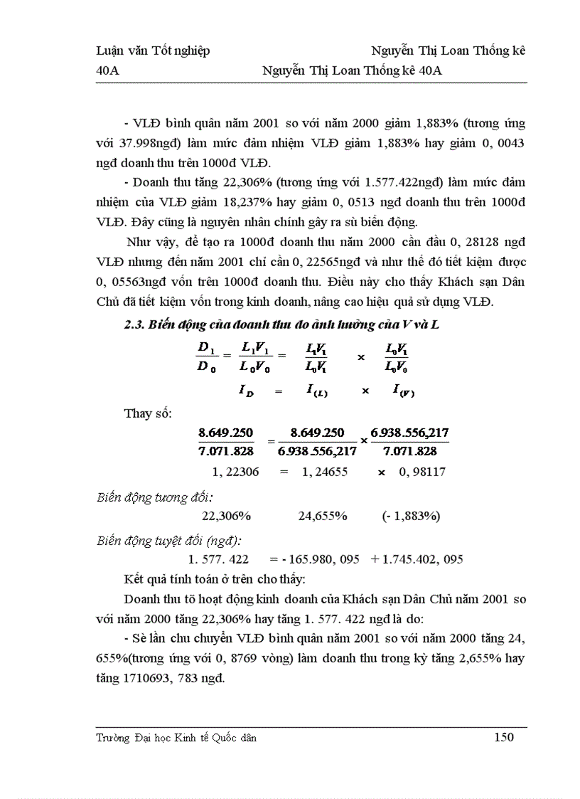 image for page Nghiên cứu thống kê hoạt động tài chính của Khách sạn Dân chủ