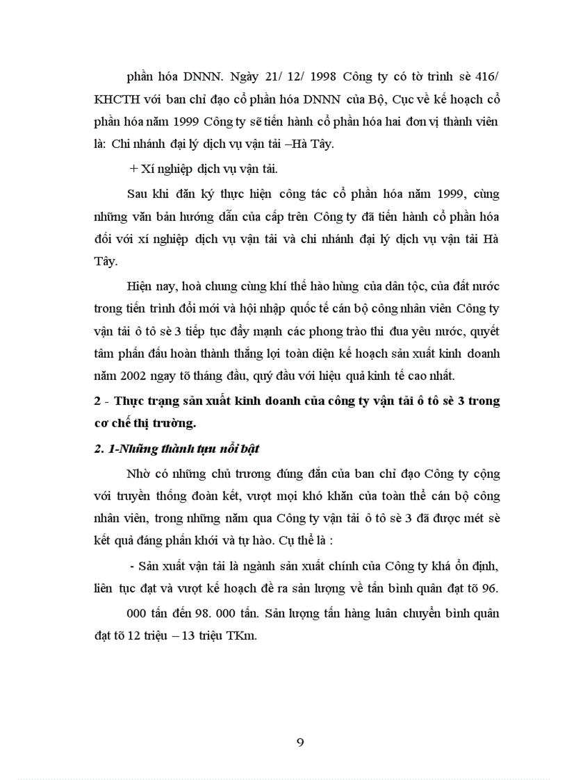 image for page Tiến trình Cổ phần hóa Công ty Vận tải ô tô số 3 Cục Đường bộ Việt Nam thuộc Bộ Giao thông Vận tải- Những bài học kinh nghiệm rút ta