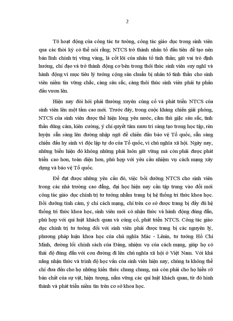 image for page Bồi dưỡng niềm tin cộng sản cho sinh viên ở các trường cao đẳng, đại học hiện nay