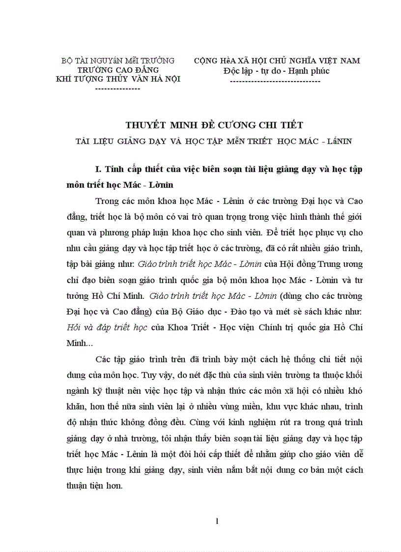 image for page Tài liệu giảng dạy và học tập môn triết học Mác - Lênin