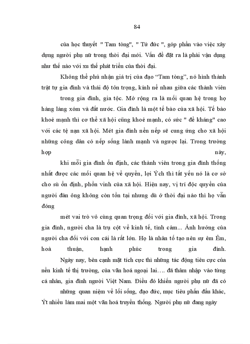 image for page Học thuyết “Tam tòng”, “Tứ đức”và ảnh hưởng của nó đối với người phụ nữ Việt Nam hiện nay - Thực trạng và giải pháp