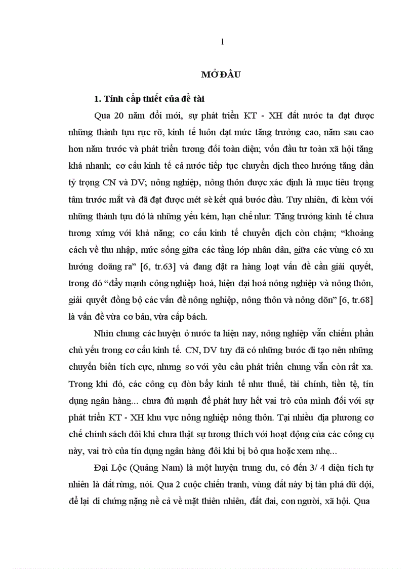 image for page Tín dụng của Ngân hàng Nông nghiệp và phát triển nông thôn đối với phát triển kinh tế - xã hội ở Đại Lộc, Quảng Nam