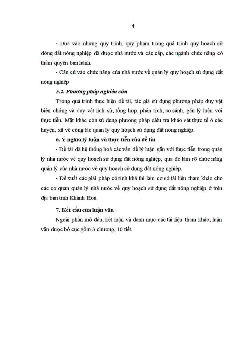 image for page Hoàn thiện quản lý nhà nước về quy hoạch sử dụng đất nông nghiệp trên địa bàn tỉnh Khánh Hoà