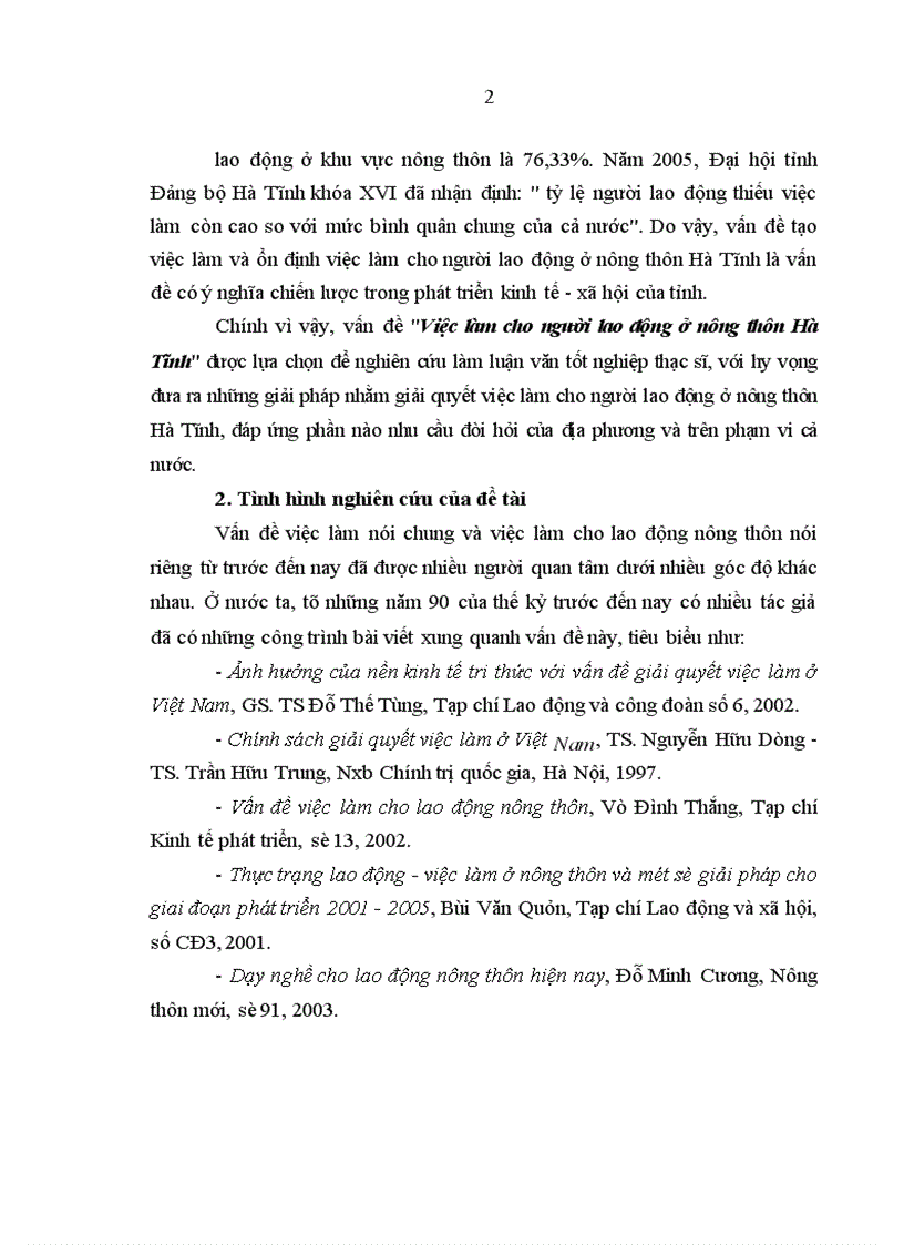 image for page Việc làm cho người lao động ở nông thôn Hà Tĩnh