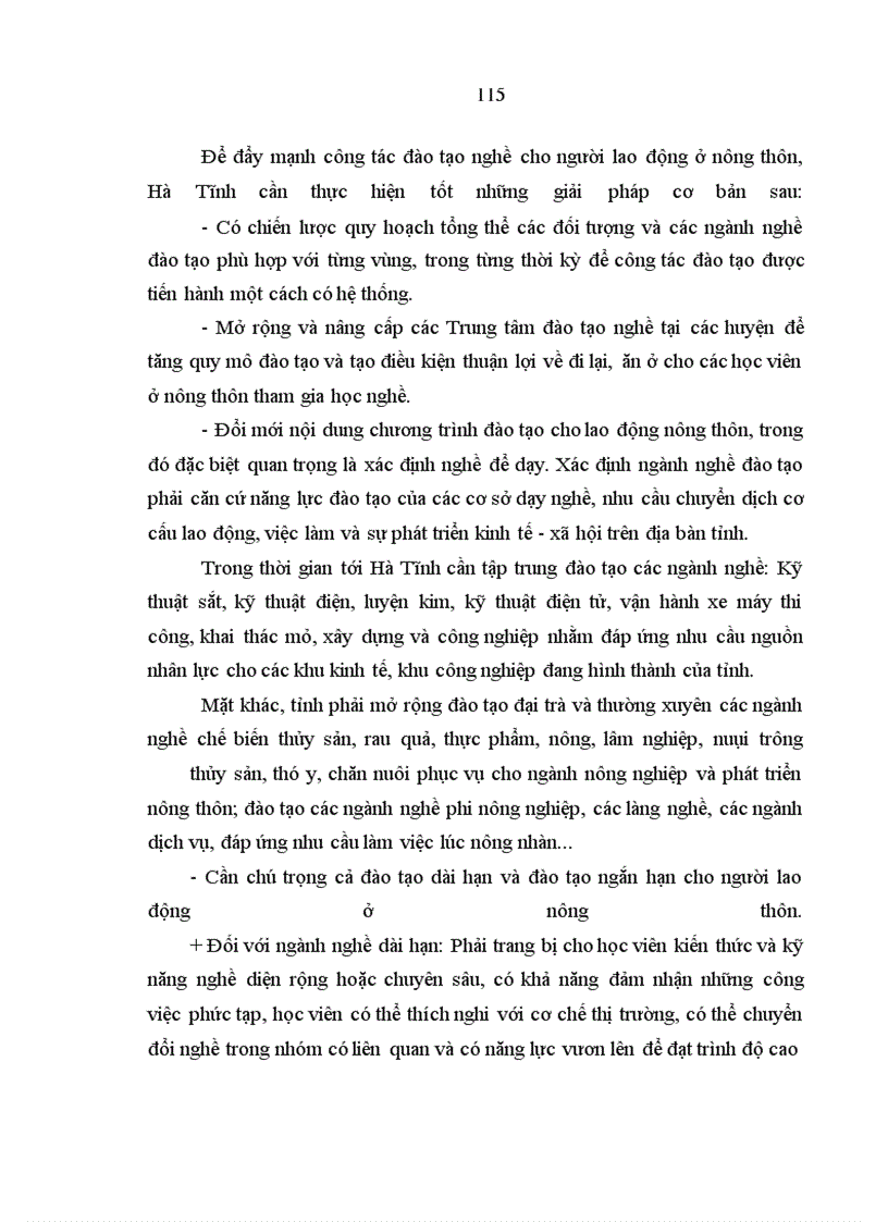 image for page Việc làm cho người lao động ở nông thôn Hà Tĩnh