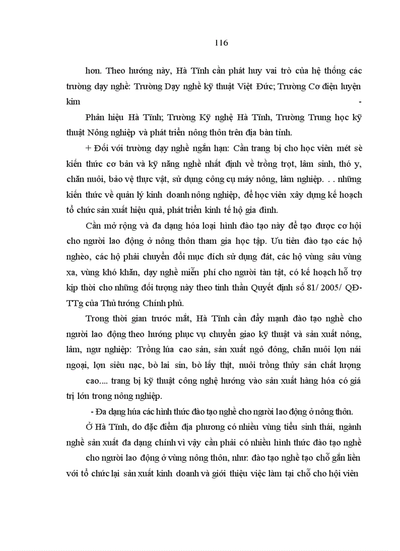 image for page Việc làm cho người lao động ở nông thôn Hà Tĩnh