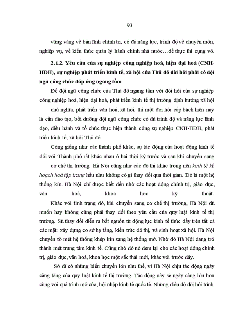 image for page Đào tạo, bồi dưỡng công chức trong nền kinh tế thị trường ở nước ta (qua thực tiễn ở thành phố Hà Nội)