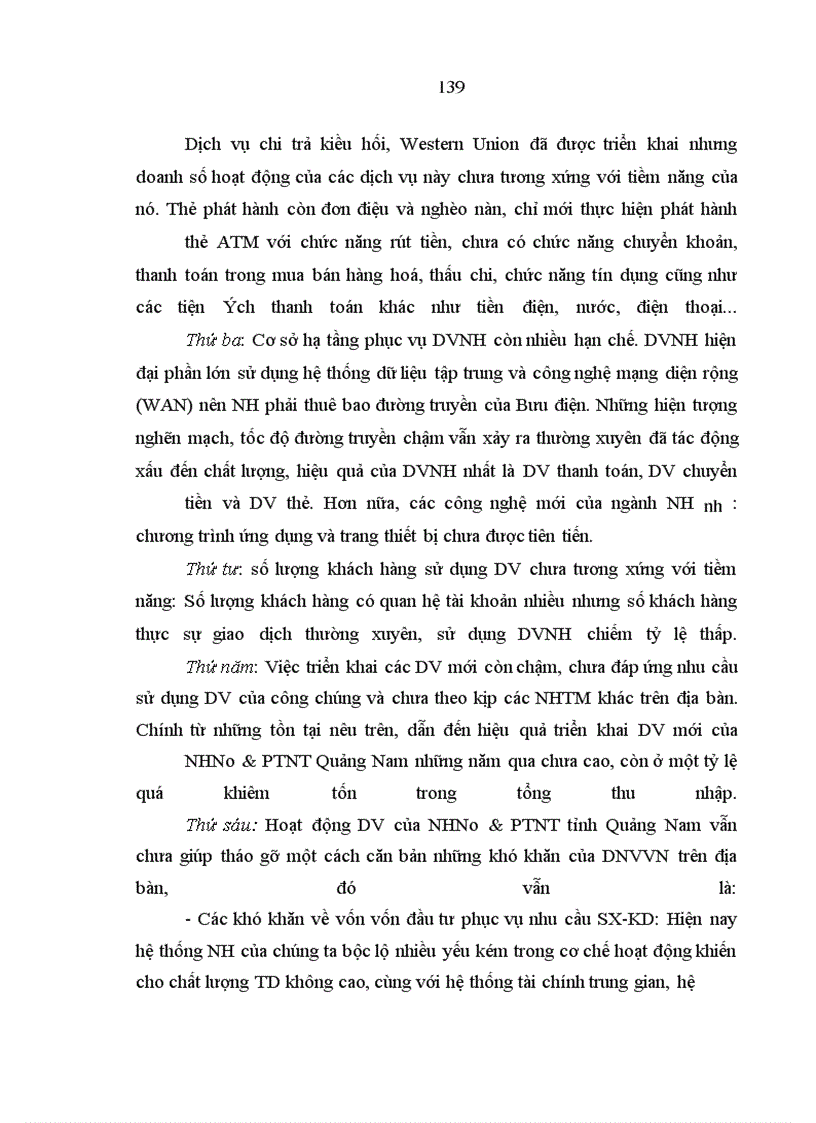 image for page Mở rộng và nâng cao chất lượng dịch vụ ngân hàng nông nghiệp và phát triển nông thôn đối với Doanh nghiệp vừa và nhỏ ở tỉnh Quảng Nam