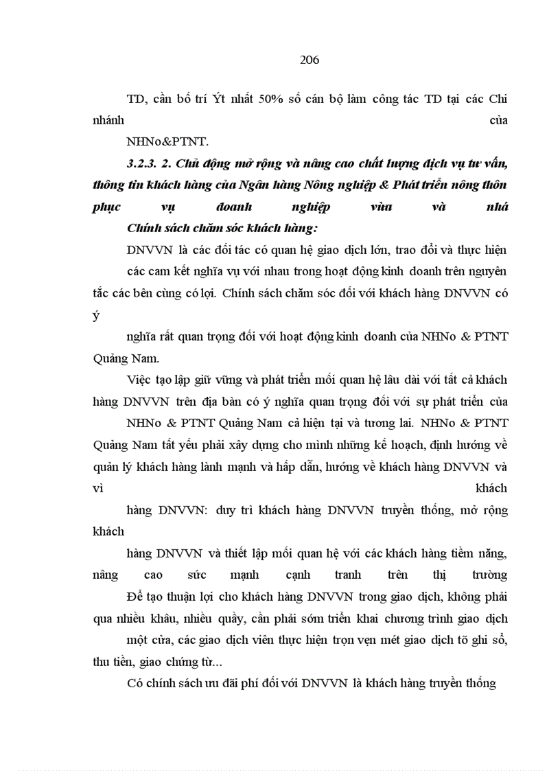 image for page Mở rộng và nâng cao chất lượng dịch vụ ngân hàng nông nghiệp và phát triển nông thôn đối với Doanh nghiệp vừa và nhỏ ở tỉnh Quảng Nam