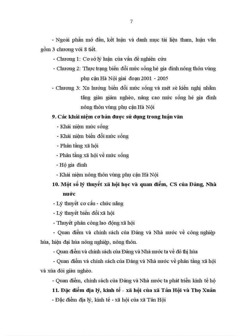 image for page Báo cáo tóm tắt Luận văn về Biến đổi mức sống hộ gia đình nông thôn vùng phụ cận Hà Nội