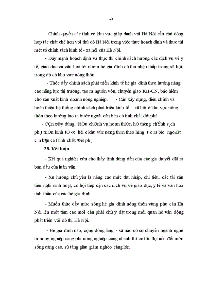 image for page Báo cáo tóm tắt Luận văn về Biến đổi mức sống hộ gia đình nông thôn vùng phụ cận Hà Nội