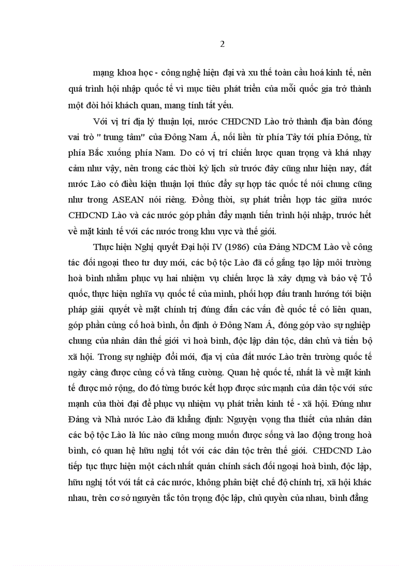 image for page Chính sách đối ngoại trong điều kiện hội nhập quốc tế của Cộng hoà Dân chủ nhân dân Lào